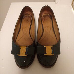 Salvatore Ferragamo Women's Luna Green Ballet Flat Size 6.5